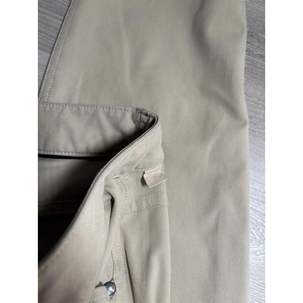 Lululemon Mens Commission‎ Slim Fit Warpstreme Pants Tan Khaki 34x32 Activewear